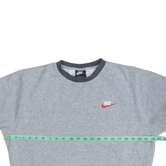 Nike Men's Grey Small Crew Neck Pullover Sweatshirt