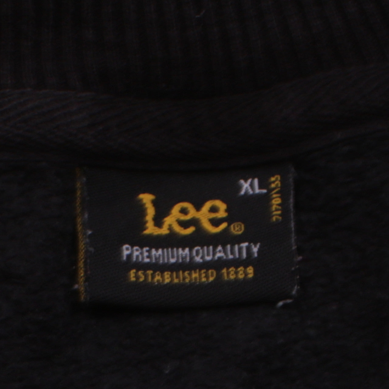 Lee Womens Black 1/2 Zip Sweatshirt XL - Casual Cotton Logo Top
