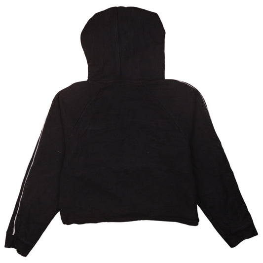 Levi's Women Black Small Hoodie Cropped Pullover Logo Hooded Sweatshirt