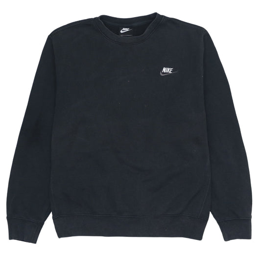 Nike Men's Black Small Pullover Sweatshirt Crew Neck Fleece
