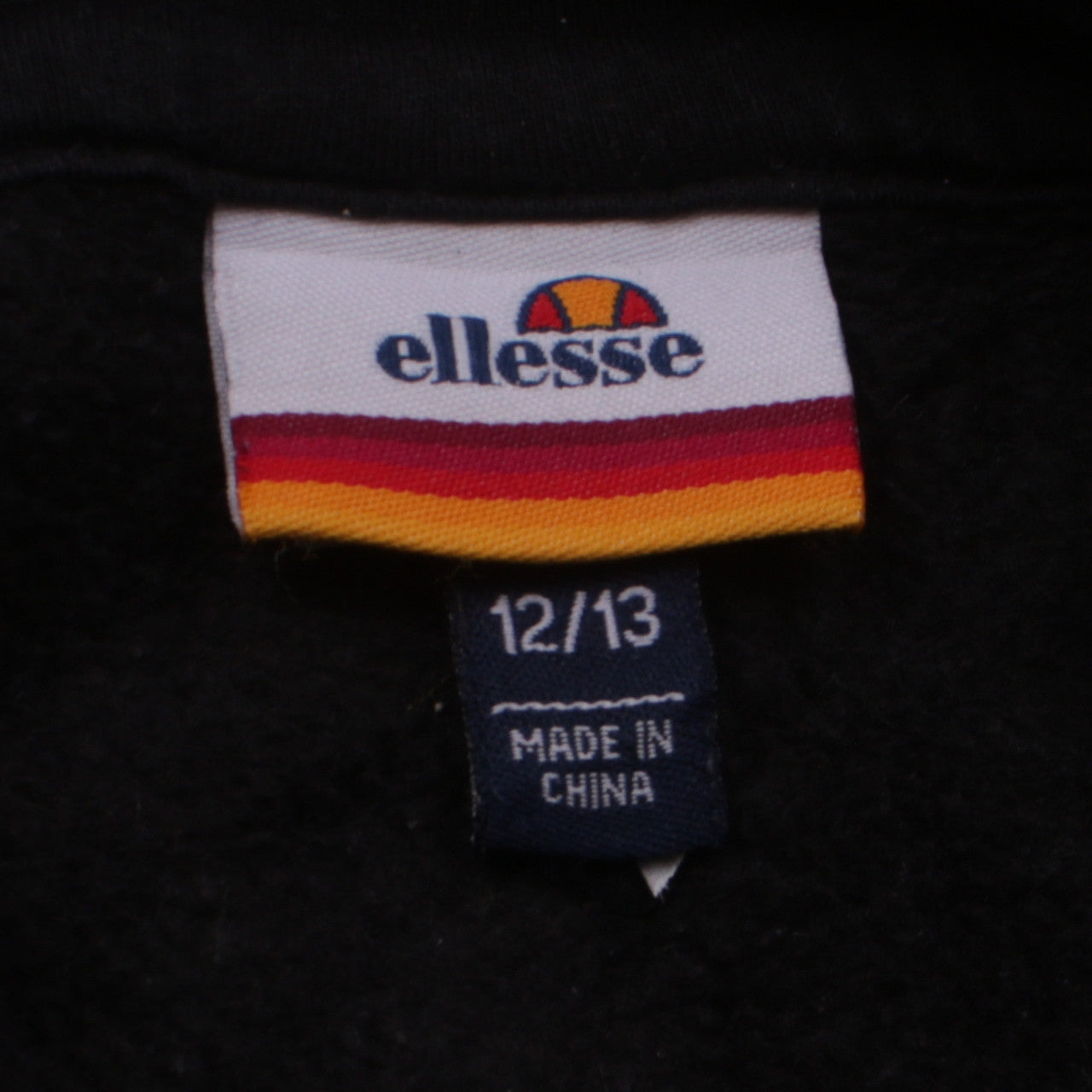 Ellesse Boys Black Pullover Hoodie Size 12-13 Years Logo Graphic Hooded Sweatshirt