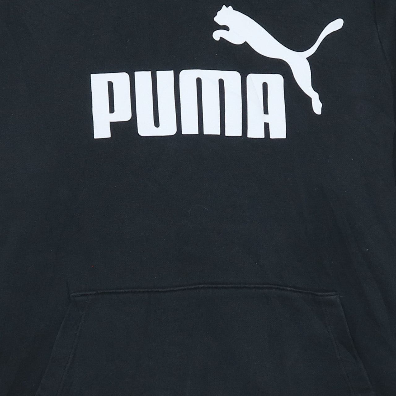 Puma Womens Black Pullover Hoodie Sweatshirt Size L Logo Print