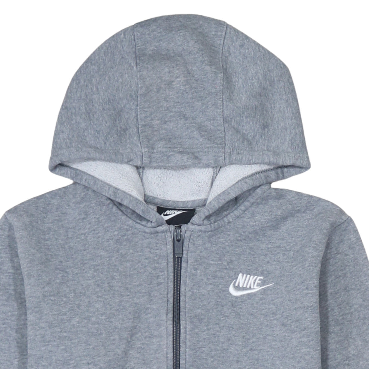 Nike Boys Grey Full Zip Hoodie XL 158-170cm Cotton Blend Casual