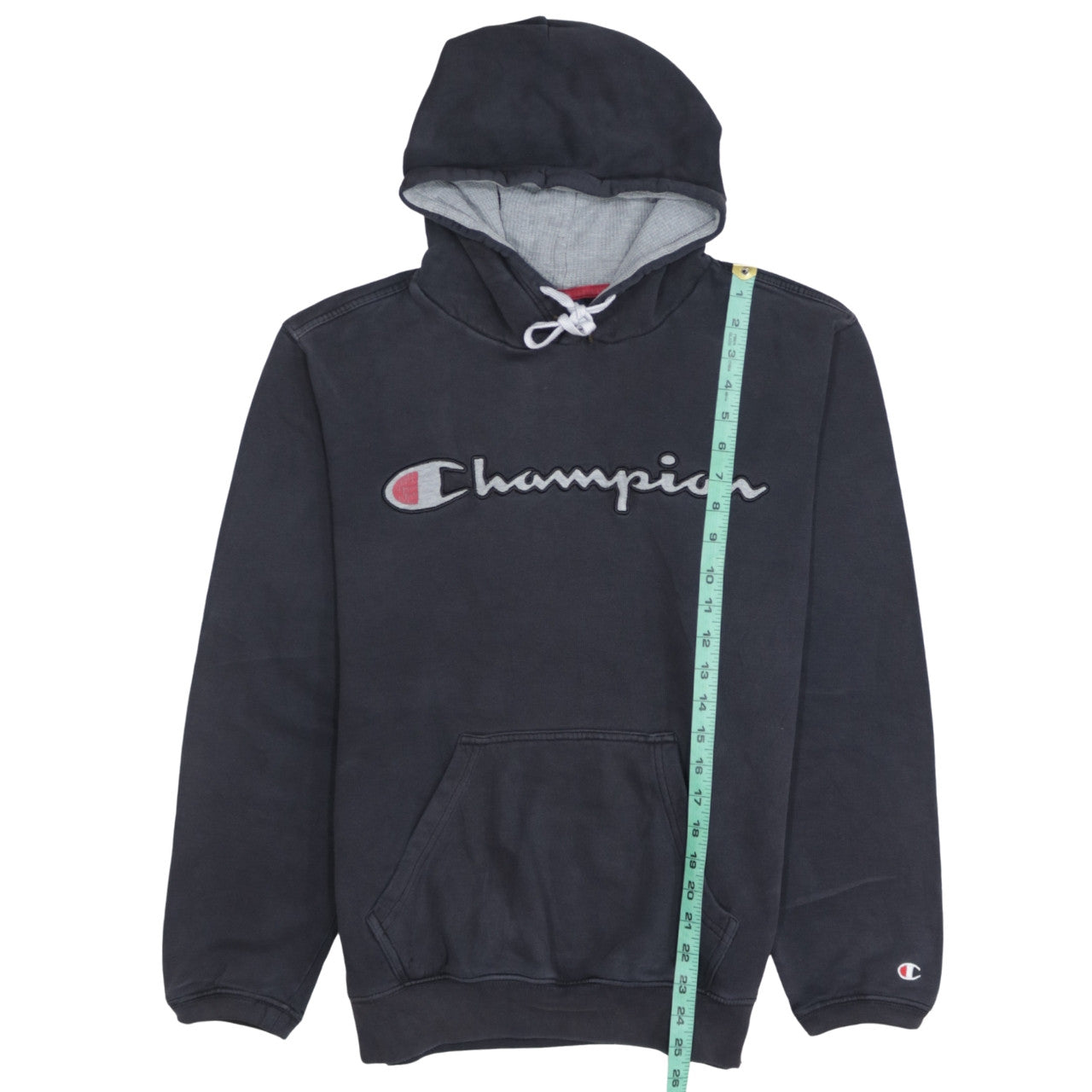 Champion Men's Black Small Pullover Hoodie with Logo Embroidery