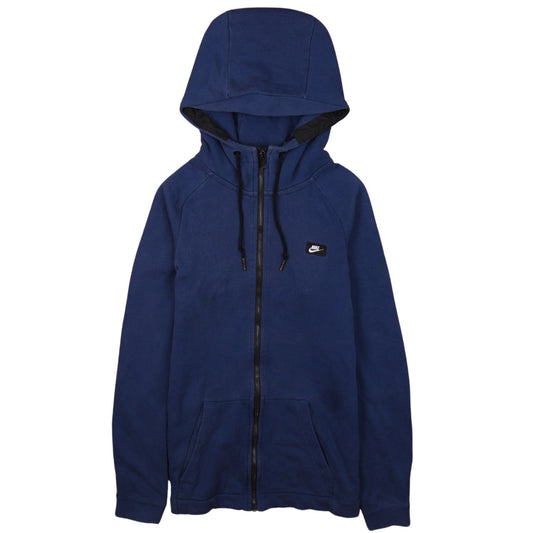 Nike Men's Blue Full Zip Hoodie XS Regular Fit Fleece Sweatshirt