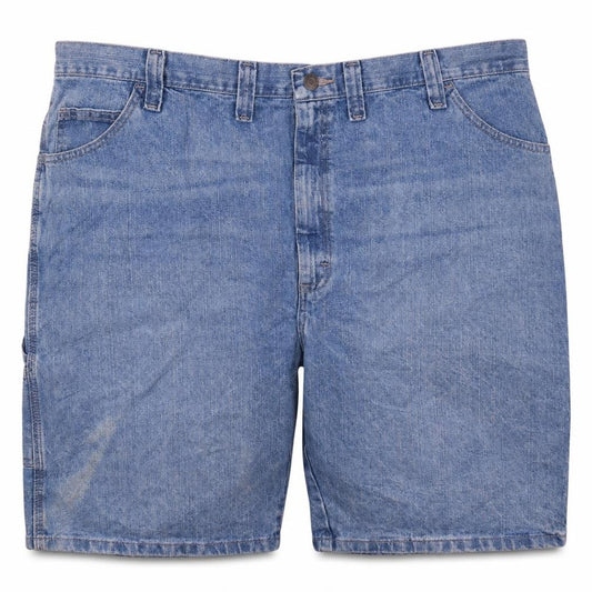 Wrangler Men's Blue Denim Cargo Shorts Size 46 Workwear Cotton
