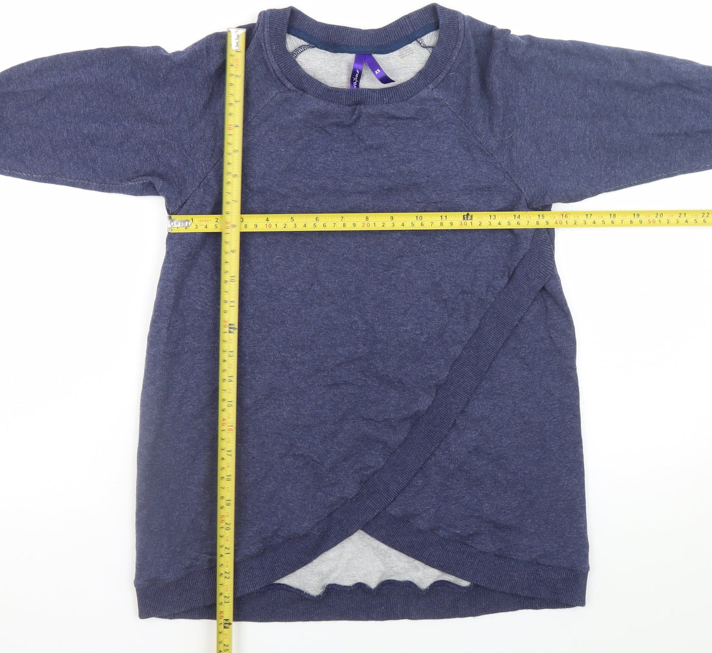 Seraphine Womens Blue Wrap Maternity Sweatshirt XS Viscose Blend