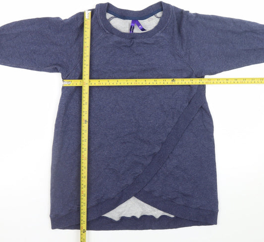 Seraphine Womens Blue Wrap Maternity Sweatshirt XS Viscose Blend