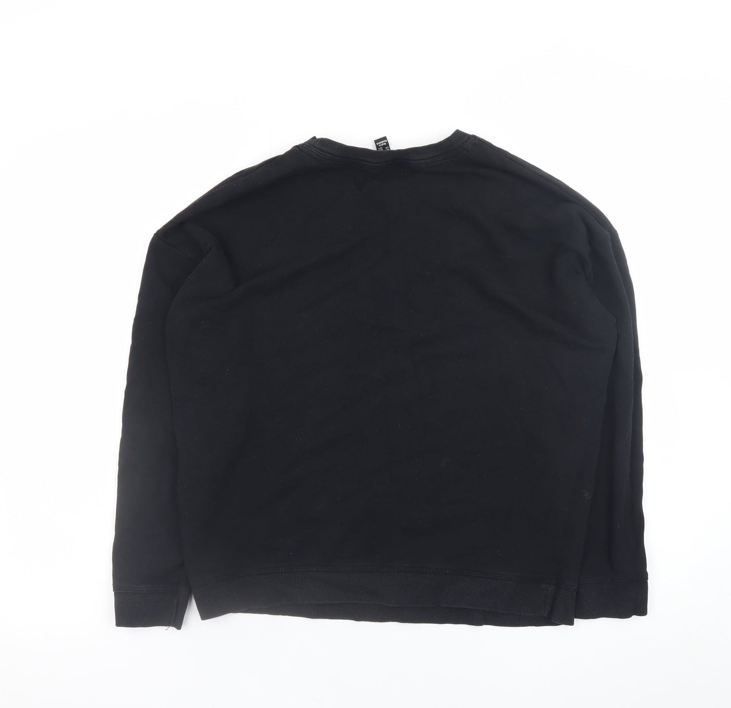 New Look Women's Black Christmas Sparkle Pullover Sweatshirt Size S