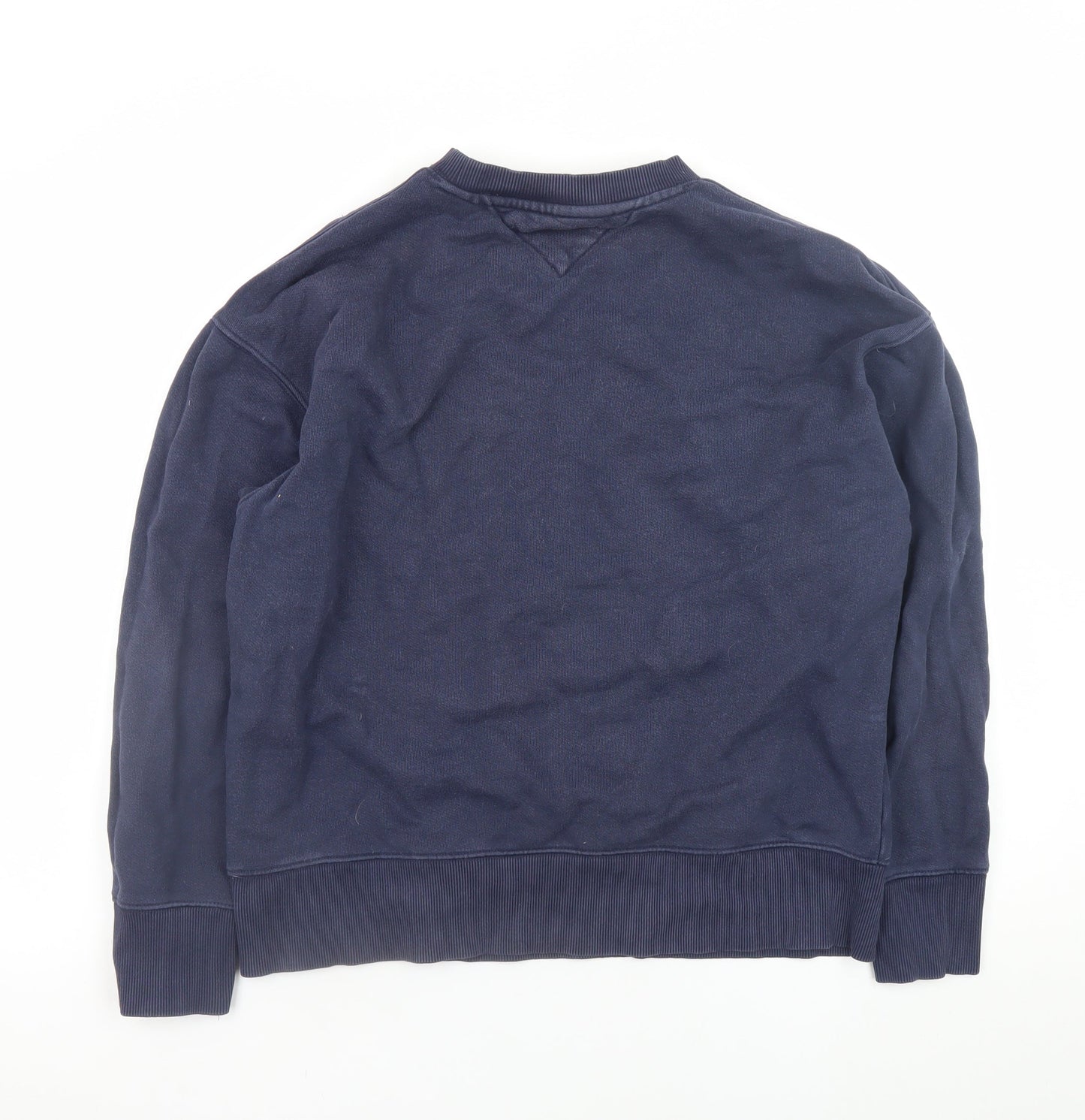 Tommy Jeans Mens Blue Cotton Crew Neck Pullover Sweatshirt M