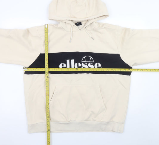 Ellesse Women's Beige Hoodie UK 18 Pullover Hooded Sweatshirt