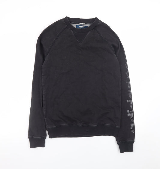 Adidas Neo Men's Black XS Pullover Sweatshirt With Logo Sleeve