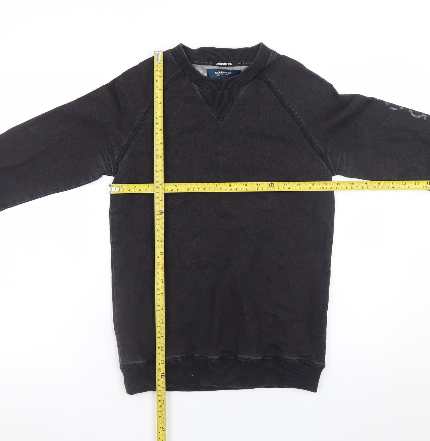 Adidas Neo Men's Black XS Pullover Sweatshirt With Logo Sleeve