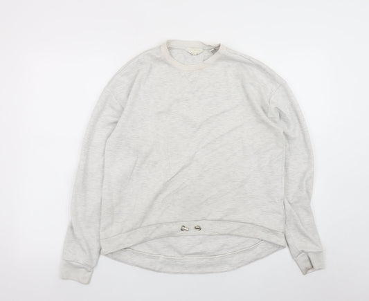 Ted Baker Women Grey Pullover Sweatshirt Size 10 Viscose Blend