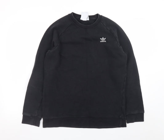 Adidas Men's Black Crew Neck Pullover Sweatshirt Size M