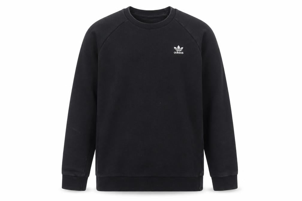 Adidas Men's Black Crew Neck Pullover Sweatshirt Size M