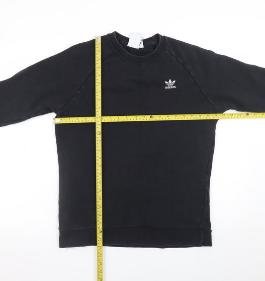 Adidas Men's Black Crew Neck Pullover Sweatshirt Size M