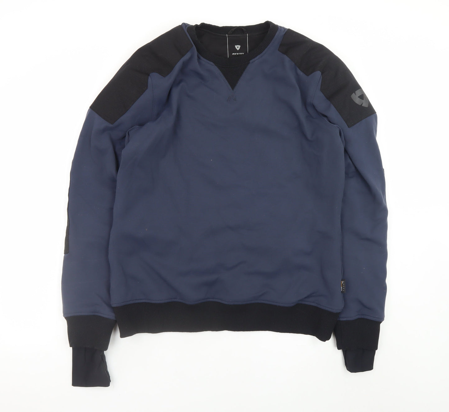 Rev'it Men's Blue Pullover Crew Neck Motorcycle Sweatshirt Size L