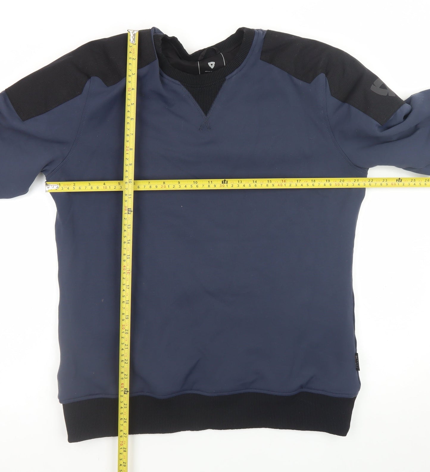 Rev'it Men's Blue Pullover Crew Neck Motorcycle Sweatshirt Size L