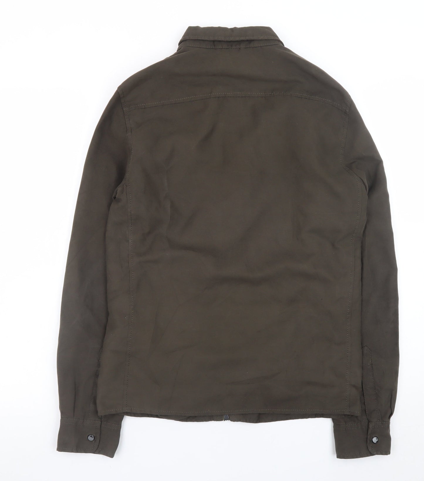 Zara Man Men's Brown Slim Fit Zip-Up Jacket Size S