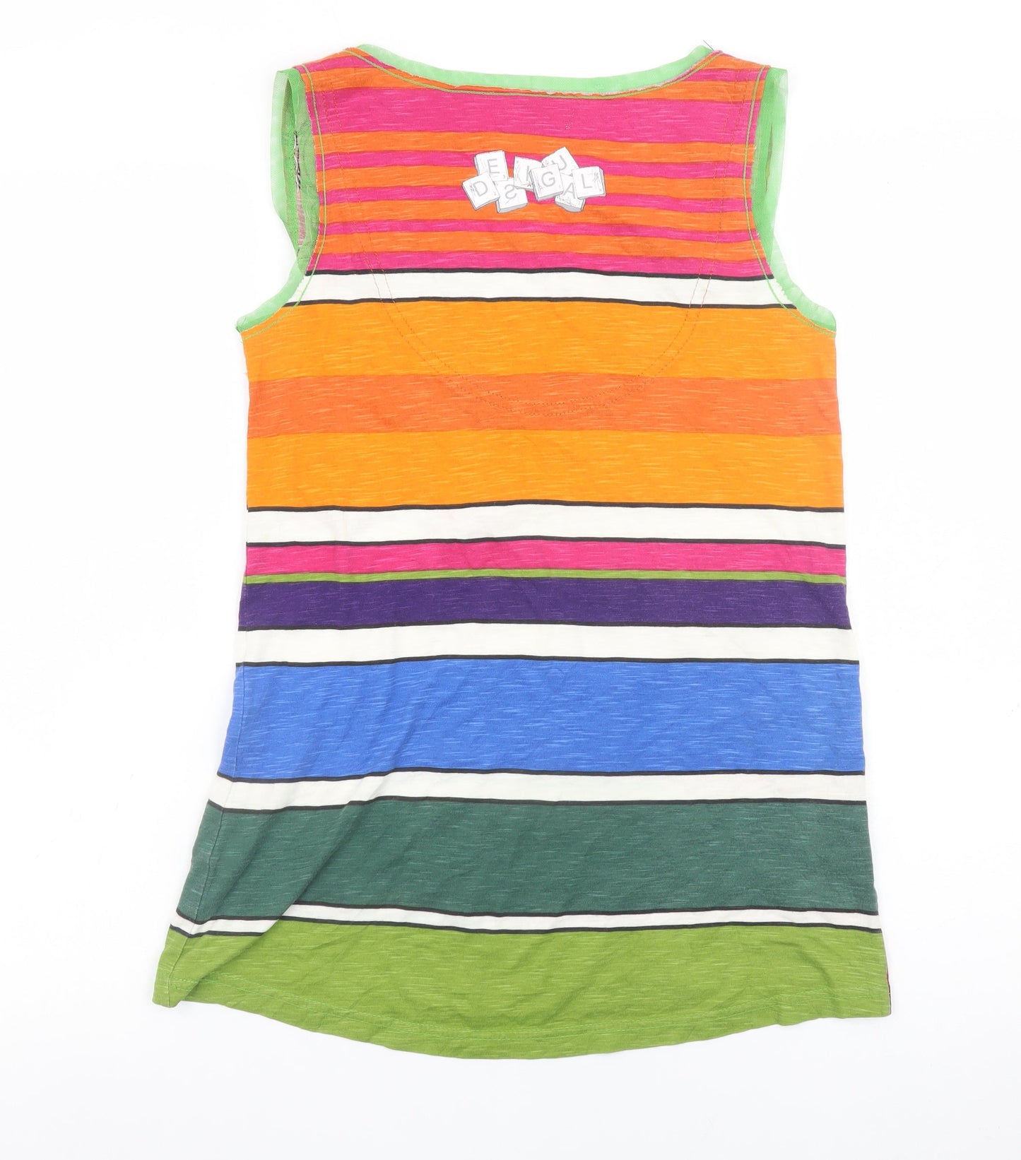 Desigual Women’s Multicoloured XS Floral Striped Tank Top
