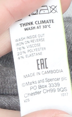 Marks and Spencer Womens Grey Check Pullover Sweatshirt Size 10