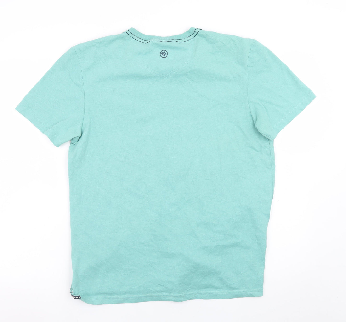 FatFace Men’s Green Marine Graphic Cotton Crew Neck T-Shirt M