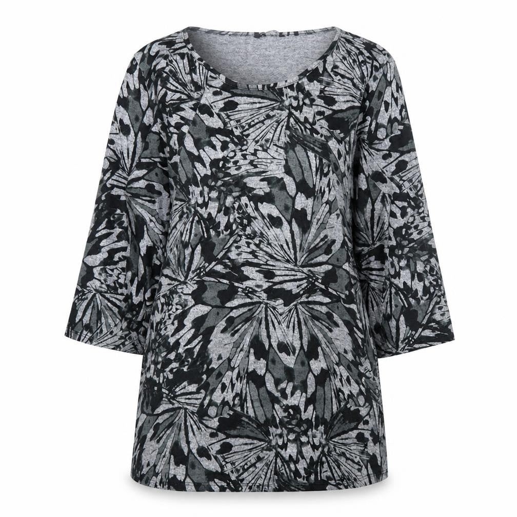 Roman Women Grey Animal Print Jersey Shift Dress Size 12