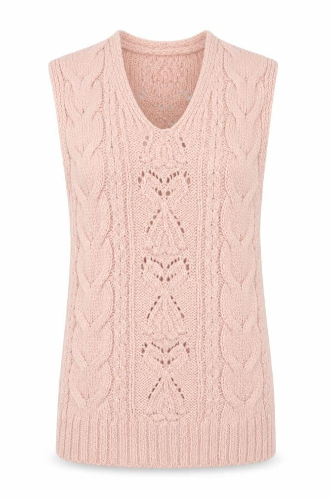 Zara Women Pink Knit Sleeveless V-Neck Midi Dress M
