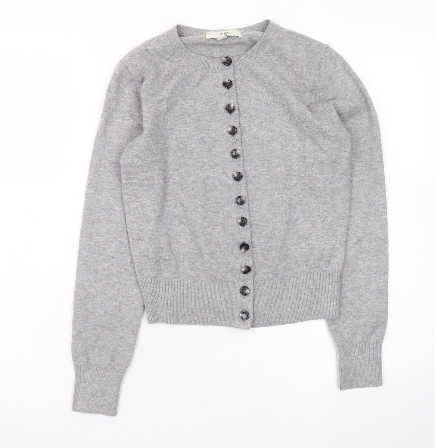 Marks and Spencer Women's Grey XS Cardigan Wool Blend