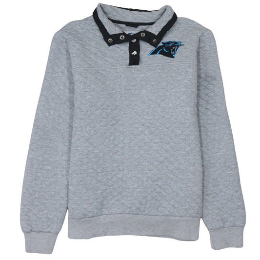 NFL Team Apparel Grey Henley Sweatshirt Unisex Adults L Collared Logo