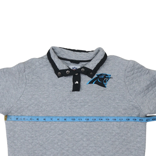 NFL Team Apparel Grey Henley Sweatshirt Unisex Adults L Collared Logo