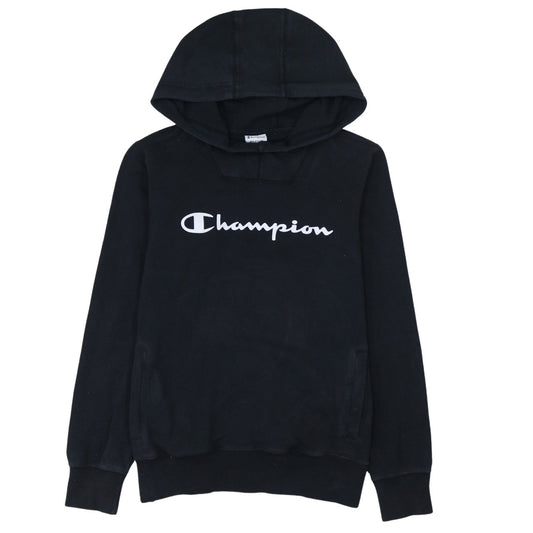 Champion Men's Black Pullover Hoodie Medium Logo Sportswear
