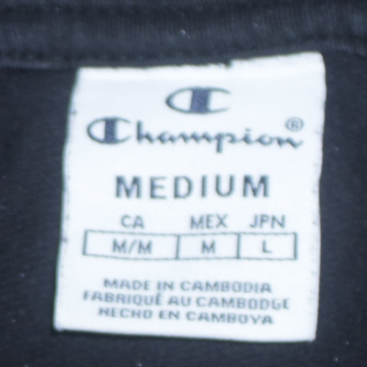 Champion Men's Black Pullover Hoodie Medium Logo Sportswear
