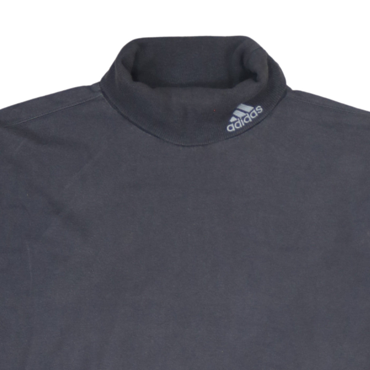 Adidas Men's Grey Mock Neck Long Sleeve Pullover Sweatshirt L