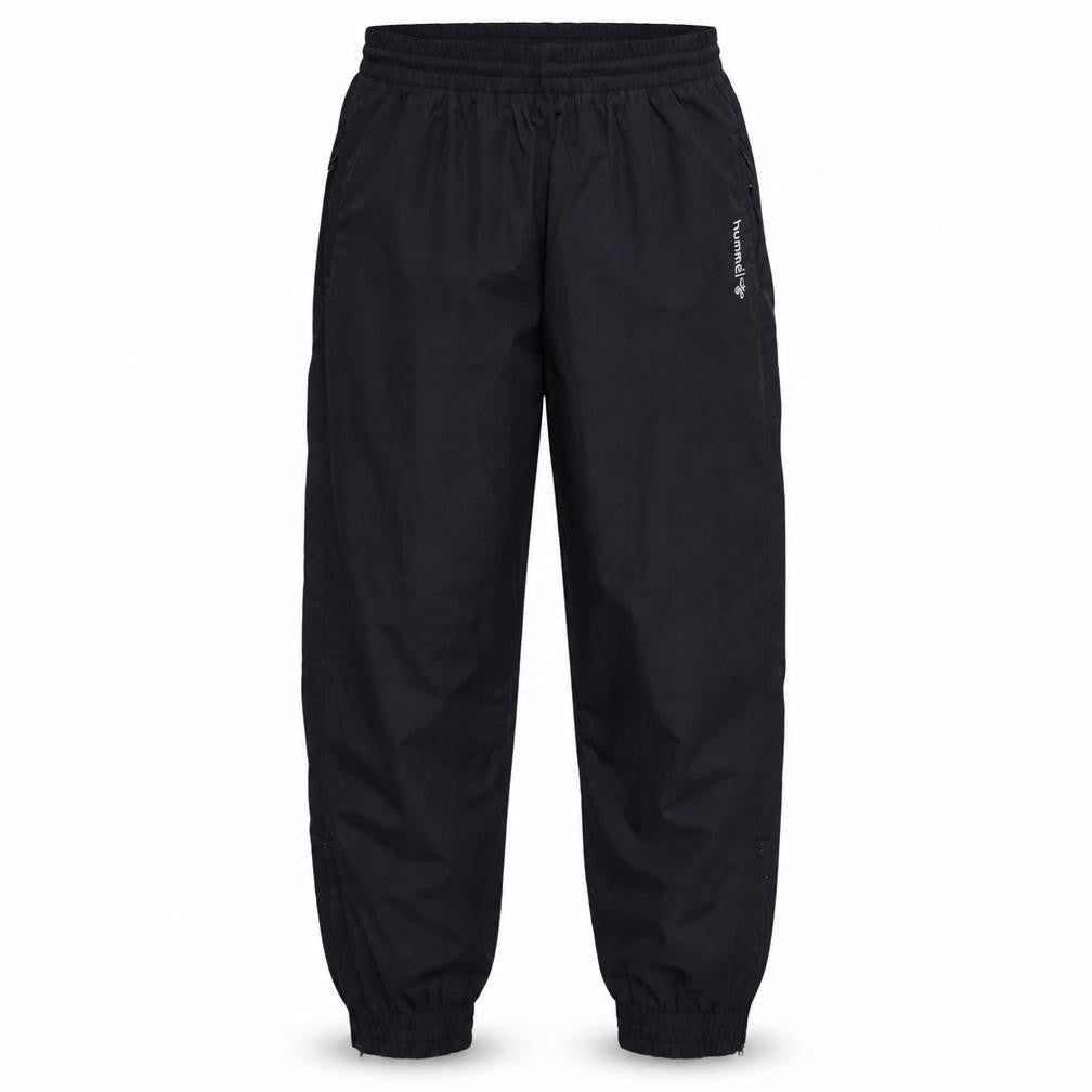 Front view of Hummel Men's Black Track Pants M Lightweight Sports Trousers