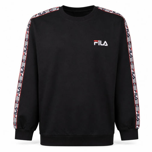 FILA Men's Black 2XL Crew Neck Pullover Sweatshirt with Logo