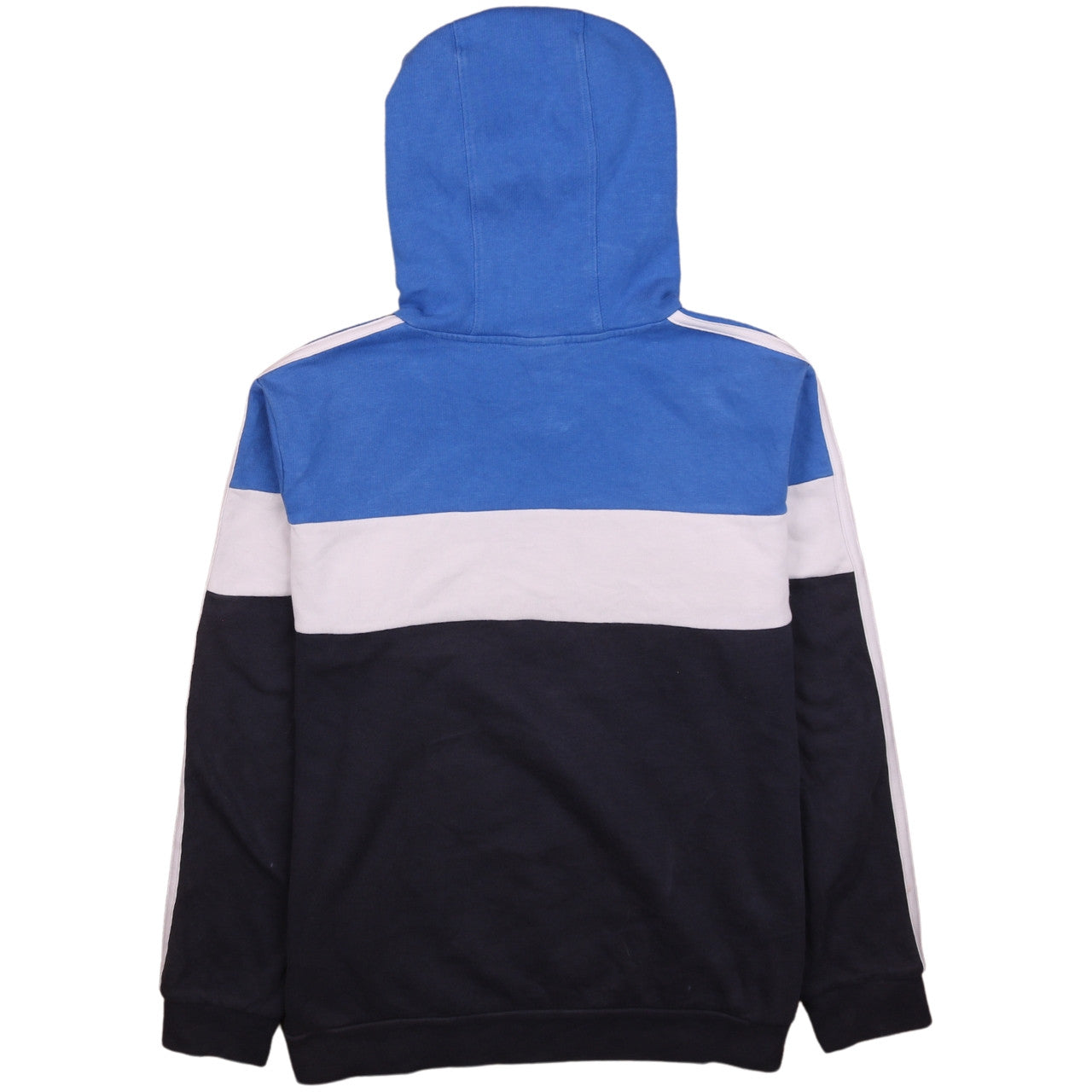 Adidas Boys Blue Colourblock Pullover Hoodie Size 13-14 Years