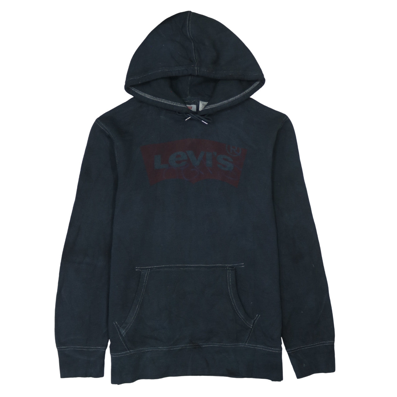 Levi's Men's Black Pullover Hoodie L Logo Fleece Sweatshirt