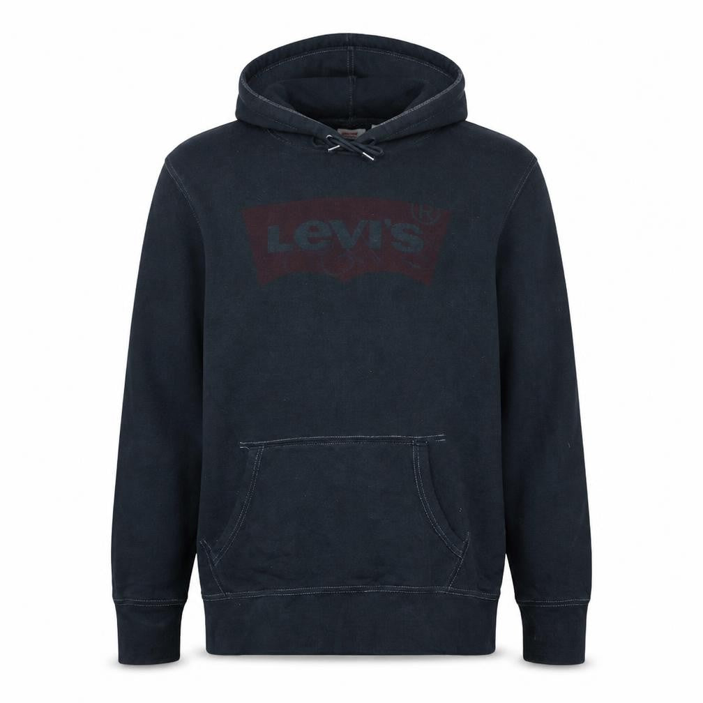 Levi's Men's Black Pullover Hoodie L Logo Fleece Sweatshirt