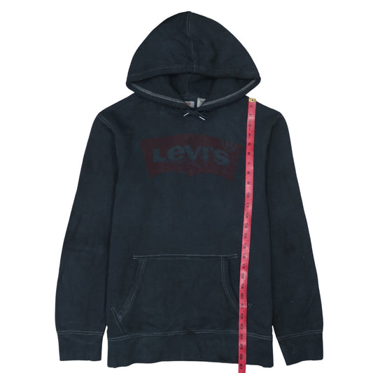 Levi's Men's Black Pullover Hoodie L Logo Fleece Sweatshirt