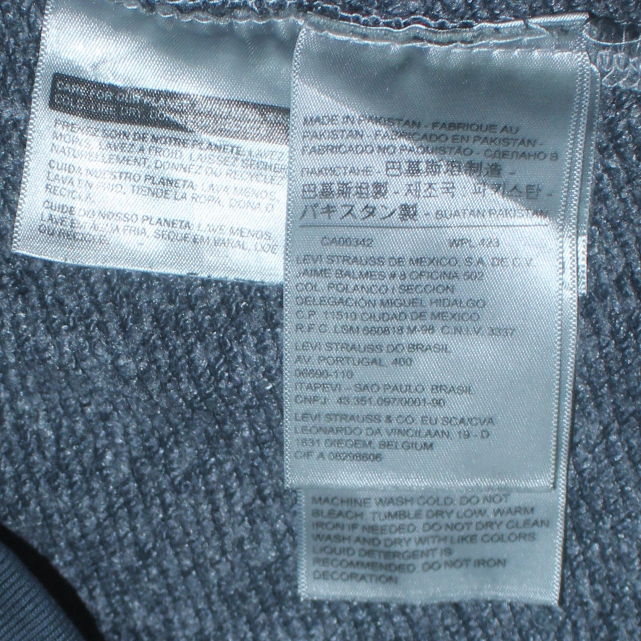 Levi's Men's Black Pullover Hoodie L Logo Fleece Sweatshirt