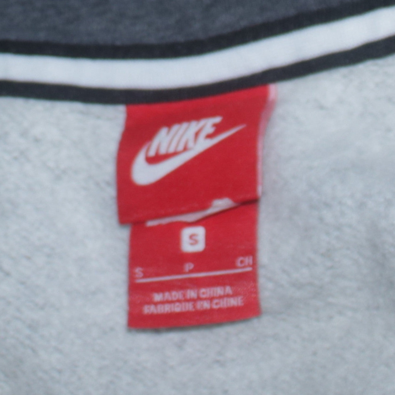 Nike Men's Grey Full Zip Hoodie Sweatshirt Size S