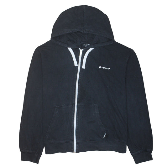 Lotto Men's Black 2XL Full Zip Hoodie Cotton Sweatshirt