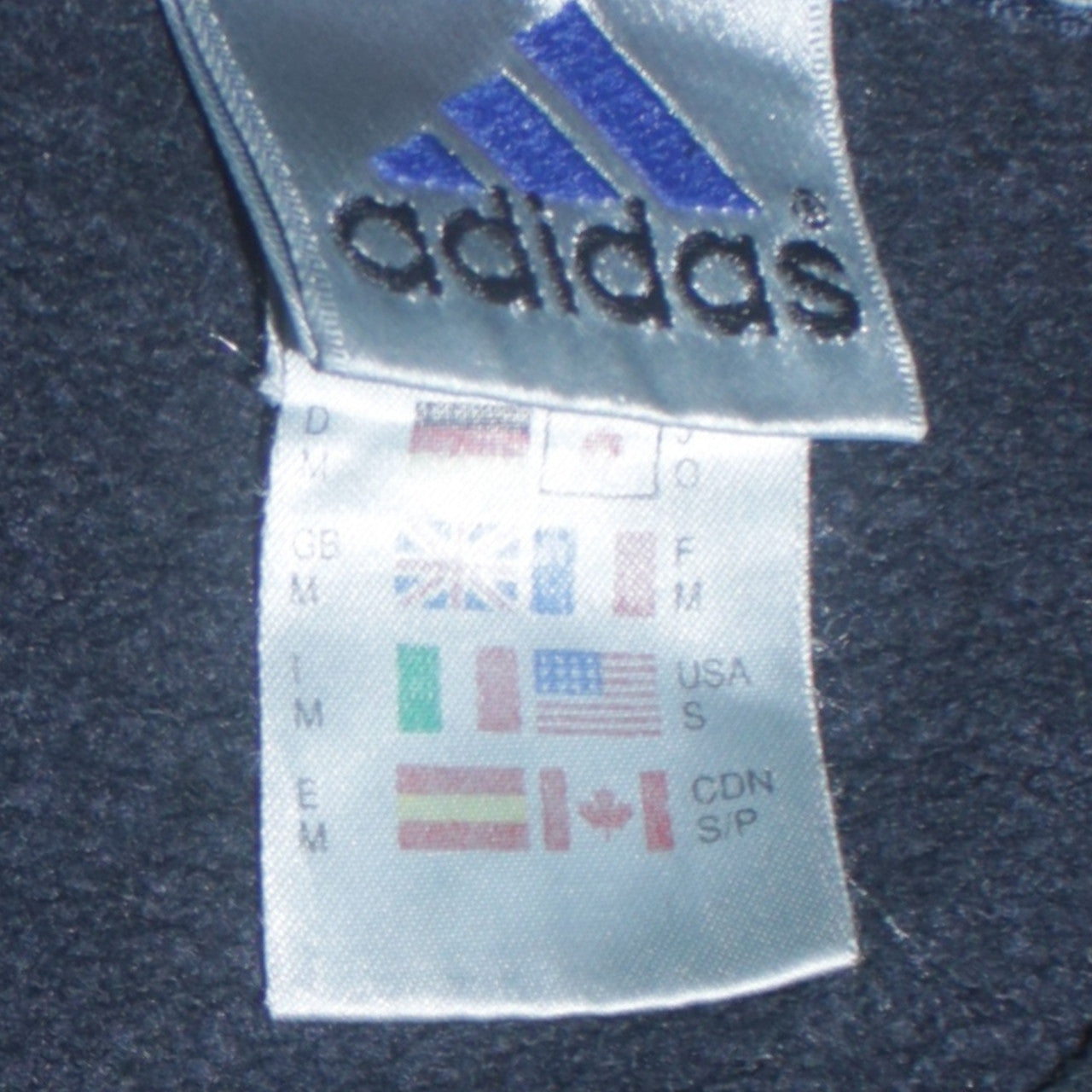 Adidas Mens Black Medium Pullover Sweatshirt Retro Logo Fleece