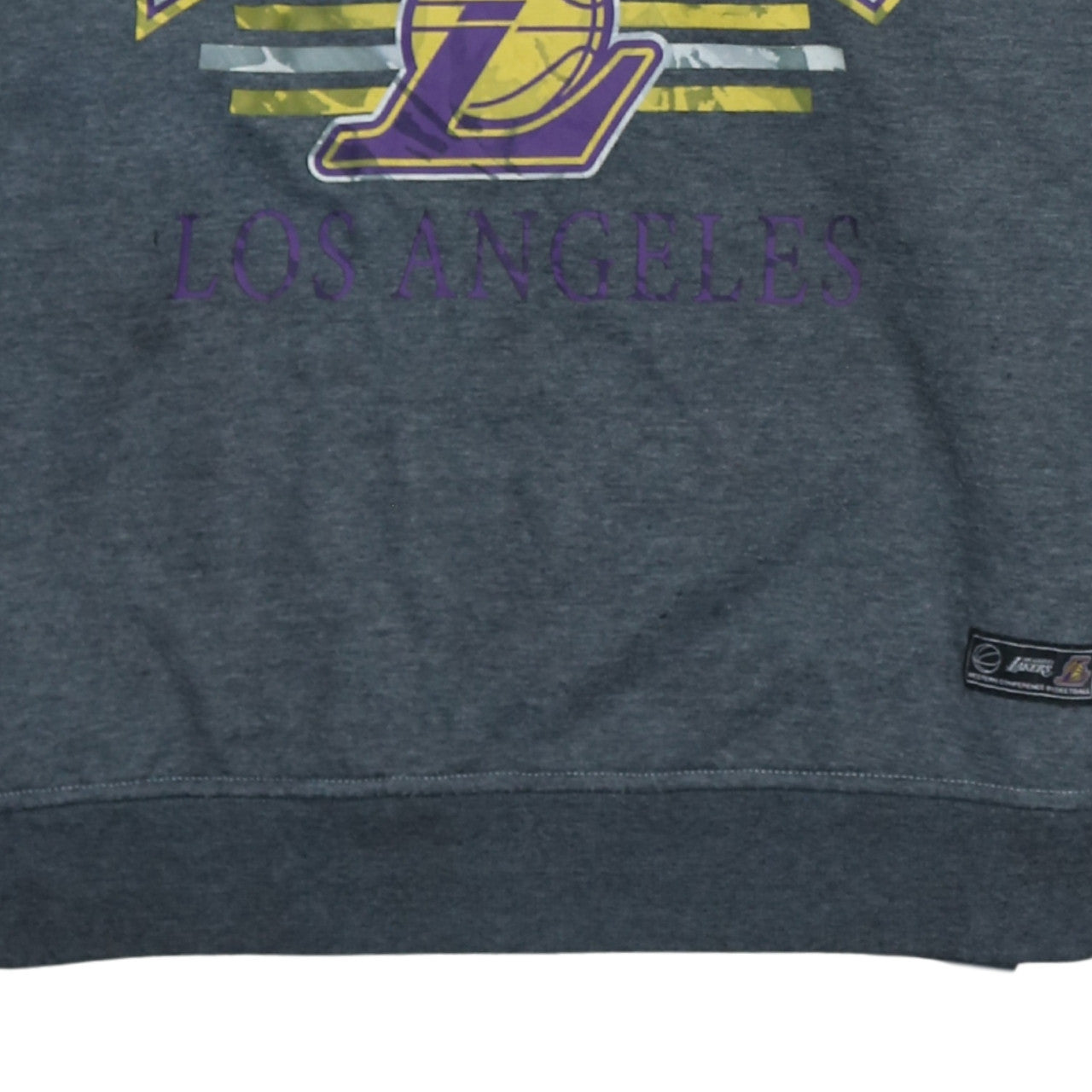 NBA Los Angeles Lakers Grey Cotton Pullover Sweatshirt 2XS Women