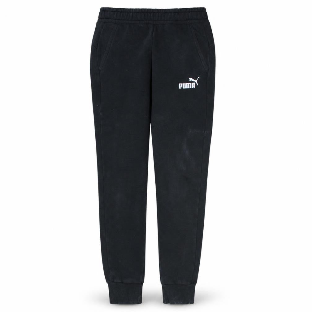 Front view of Puma Men’s Black Jogger Sweatpants Regular Fit Small