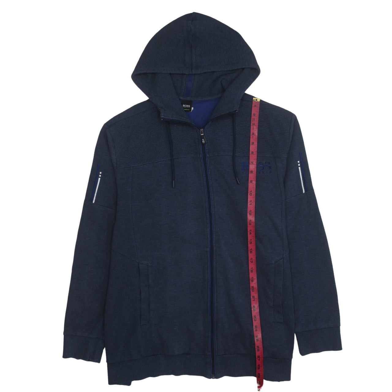 Hugo Boss Men’s Blue Full Zip Hoodie 3XL Regular Fit Cotton Blend