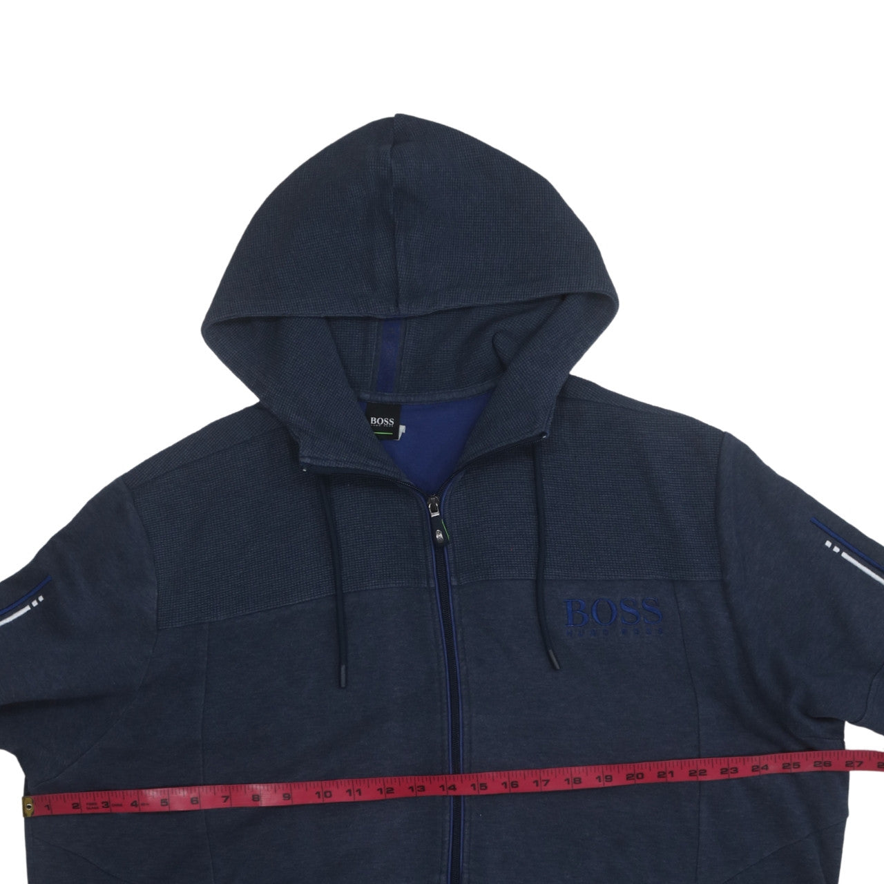 Hugo Boss Men’s Blue Full Zip Hoodie 3XL Regular Fit Cotton Blend