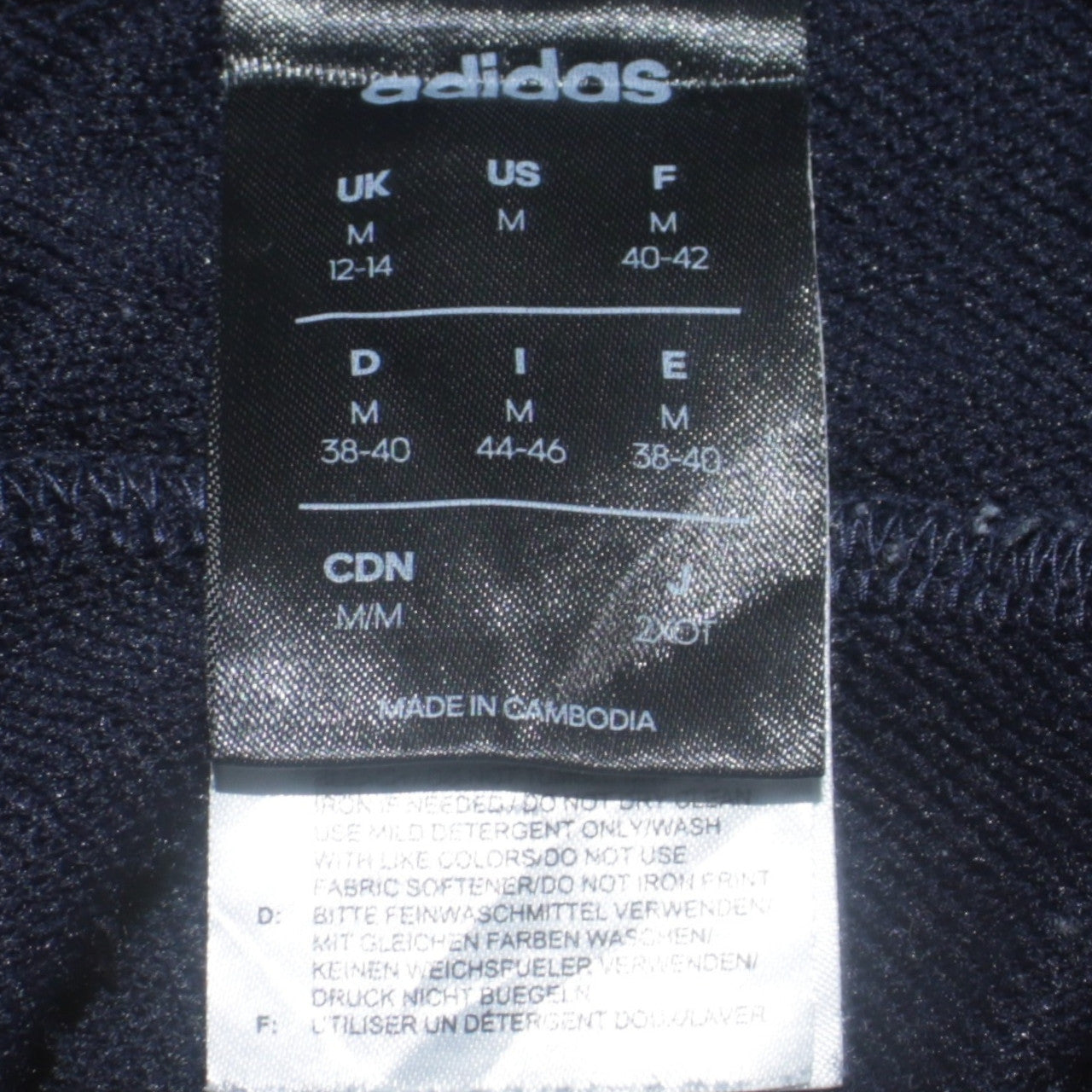 Adidas Womens Blue Track Pants Size 12-14 Elastic Waist Side Stripe